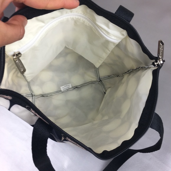 Lesportsac medium large polka dot shoulder / tote - Picture 7 of 9